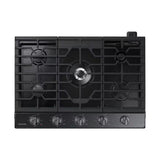 Samsung NA30N6555TG 30 in. 5-Burner Smart Natural Gas Cooktop with Griddle, Simmer Burner & Power Burner - Black Stainless