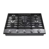 Samsung NA30N6555TS 30 in. 5-Burner Smart Natural Gas Cooktop with Griddle, Simmer Burner & Power Burner - Stainless Steel