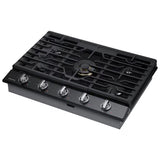 Samsung NA36N7755TG 36 in. 5-Burner Smart Natural Gas Cooktop with Griddle, Simmer Burner & Power Burner - Black Stainless
