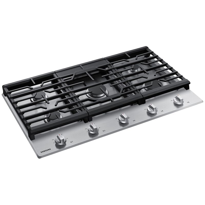 Samsung NA36R5310FS 36 in. 5-Burner Natural Gas Cooktop with Simmer Burner & Power Burner - Stainless Steel