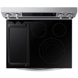 Samsung 30 in. 6.3 cu. ft. Smart Air Fry Standard Convection Double Oven Electric Range with Radiant Burners & Griddle - Stainless Steel