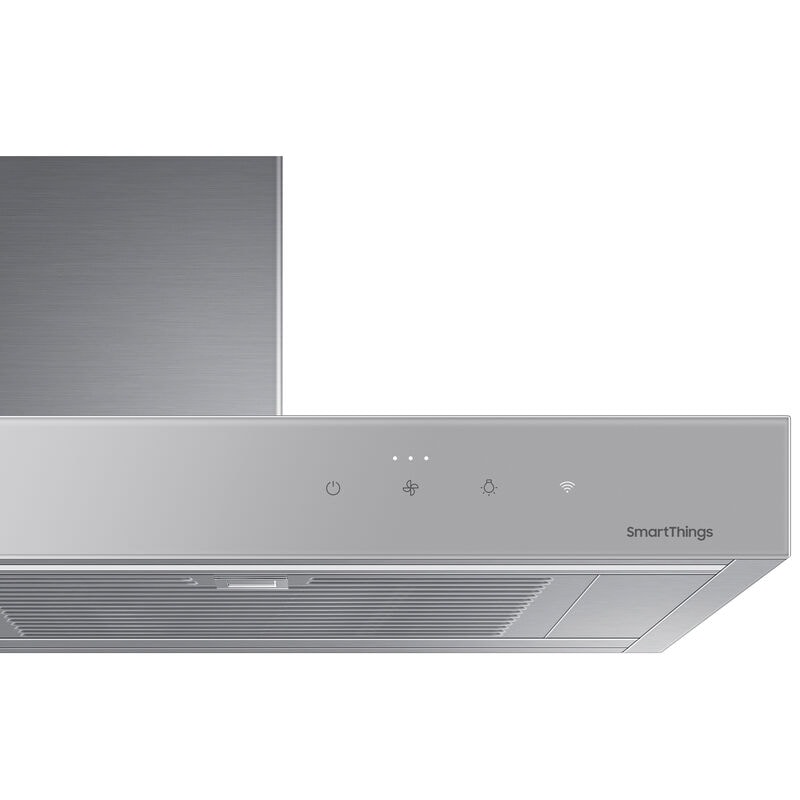 Samsung NK30CB600WCG 30 in. Smart Convertible Chimney Style Range Hood with 630 CFM, 4 Fan Speeds & 1 LED Light - Gray
