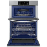 Samsung NQ70CG700DSR Bespoke 30 in. 7 cu. ft. Smart Speed/ Steam Electric Microwave/Wall Oven Combo with Dual Convection & Sensor Cooking - Stainless Steel