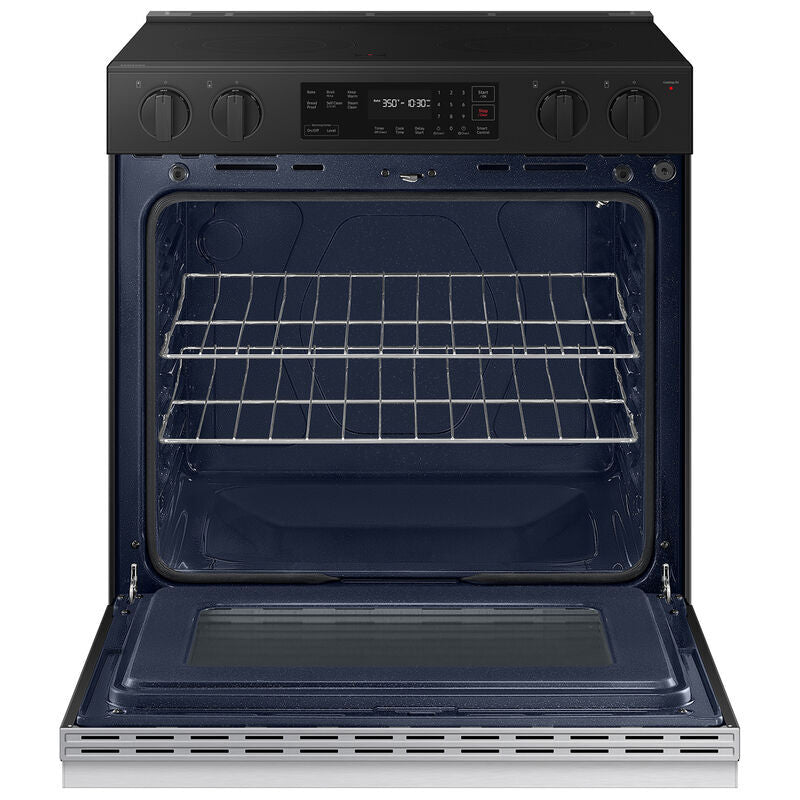 Samsung NSE6DG8100SR Bespoke 30 in. 6.3 cu. ft. Smart Slide-In Electric Range with Radiant Burners - Stainless Steel