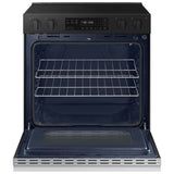 Samsung NSE6DG8100SR Bespoke 30 in. 6.3 cu. ft. Smart Slide-In Electric Range with Radiant Burners - Stainless Steel