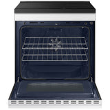 Samsung NSI6DB930012 Bespoke 30 in. 6.3 cu. ft. Smart Air Fry Standard Convection Slide-In Electric Range with 4 Induction Burners - White Glass