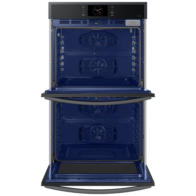 Samsung NV51CG600DMT 30 in. 10.2 cu. ft. Smart Top Control SteamElectric Double Wall Oven with Dual Convection - Matte Black