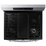 Samsung 30 in. 6 cu. ft. Smart Air Fry Standard Convection Gas Range with 5 Sealed Burners & Griddle - Stainless Steel
