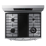 Samsung 30 in. 6 cu. ft. Smart Air Fry True European Convection Gas Range with 5 Sealed Burners & Griddle - Stainless Steel