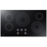 Samsung NZ36K6430RS 36 in. 5-Burner Smart Electric Cooktop with Simmer Burner & Power Burner - Stainless Steel