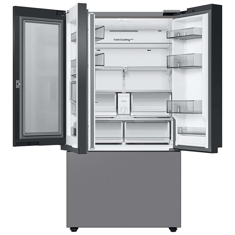 Samsung RF24BB6600QL Bespoke 36 in. 24 cu. ft. Smart Counter Depth French Door Refrigerator with Internal Water Dispenser - Stainless Steel