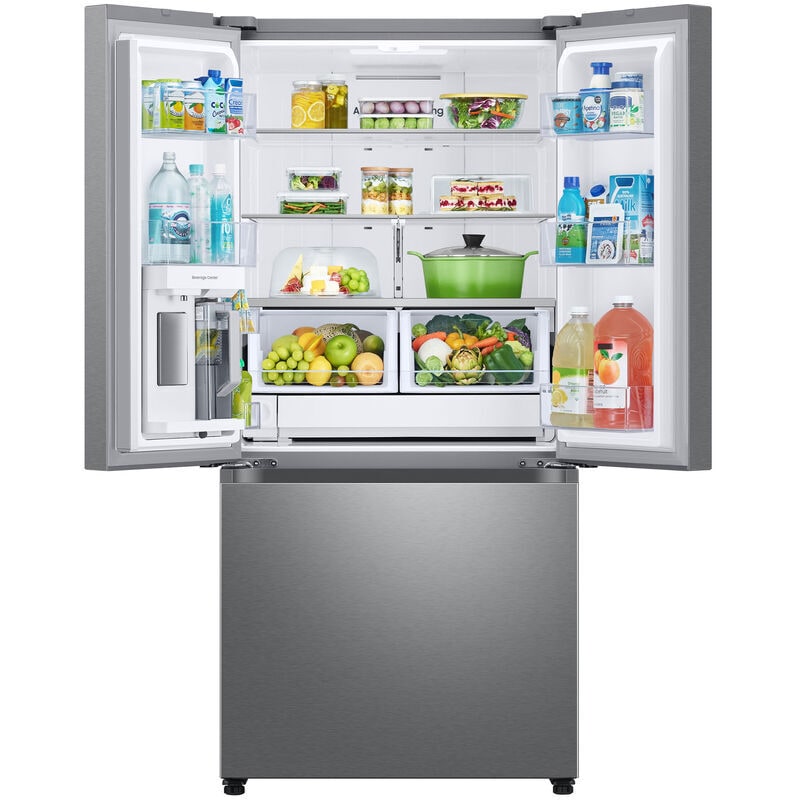 Samsung 33 in. 24.5 cu. ft. Smart French Door Refrigerator with Internal Water Dispenser - Fingerprint Resistant Stainless Steel