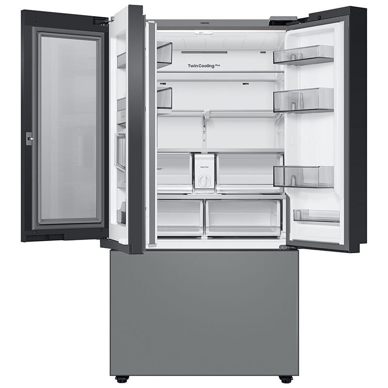 Samsung RF30BB69006M Bespoke 36 in. 29.8 cu. ft. Smart French Door Refrigerator with Internal Water Dispenser - White Glass