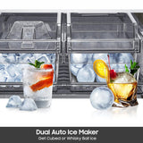 Samsung RM80F23VMR Bespoke 36 in. 23.5 cu. ft. Smart Counter Depth 4-Door French Door Refrigerator with AI Hybrid Cooling, Beverage Center & Internal Water Autofill Pitcher - Custom Panel Ready