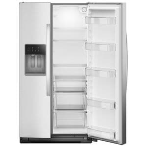 Whirlpool 36 in. 20.8 cu. ft. Counter Depth Side-by-Side Refrigerator with Ice & Water Dispenser - Fingerprint Resistant Stainless Steel