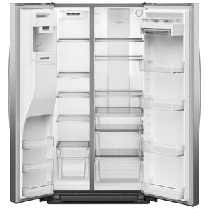 Whirlpool 36 in. 20.9 cu. ft. Counter Depth Side-by-Side Refrigerator with Ice & Water Dispenser - Fingerprint Resistant Stainless