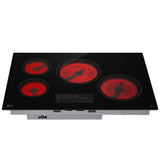 LG CBEW3013BE 30 in. 4-Burner Smart Electric Cooktop with Simmer Burner - Black