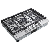 LG CBGJ3027S 30 in. 5-Burner Smart Natural Gas Cooktop with Griddle, Simmer Burner & Power Burner - Stainless Steel