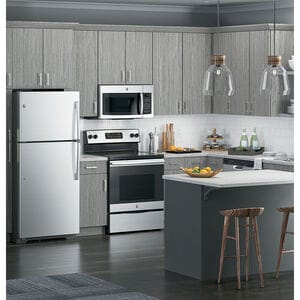 GE JNM3163RJSS - 30 in. 1.6 cu. ft. 950W Over-the-Range Microwave with 300 CFM - Stainless Steel
