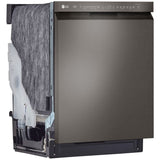 LG LDFN4542D 24 in. Front Control Dishwasher with 48 dBa Sound Level, 3-rd-Rack, Dynamic Dry & Pocket - Black Stainless