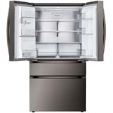 LG LF29H8330D 36 in. 28.6 cu. ft. Smart 4-Door French Door Refrigerator with Ice & Water Dispenser - PrintProof Black Stainless Steel