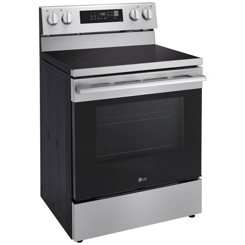 LG LREN6323YE 30 in. 6.3 cu. ft. Smart Air-Fry True European Convection Electric Range with Radiant Burners Stainless Steel
