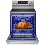 LG LREN6325XE 30 in. 6.3 cu. ft. Smart Air-Fry True European Convection Electric Range with Radiant Burners - PrintProof Stainless Steel