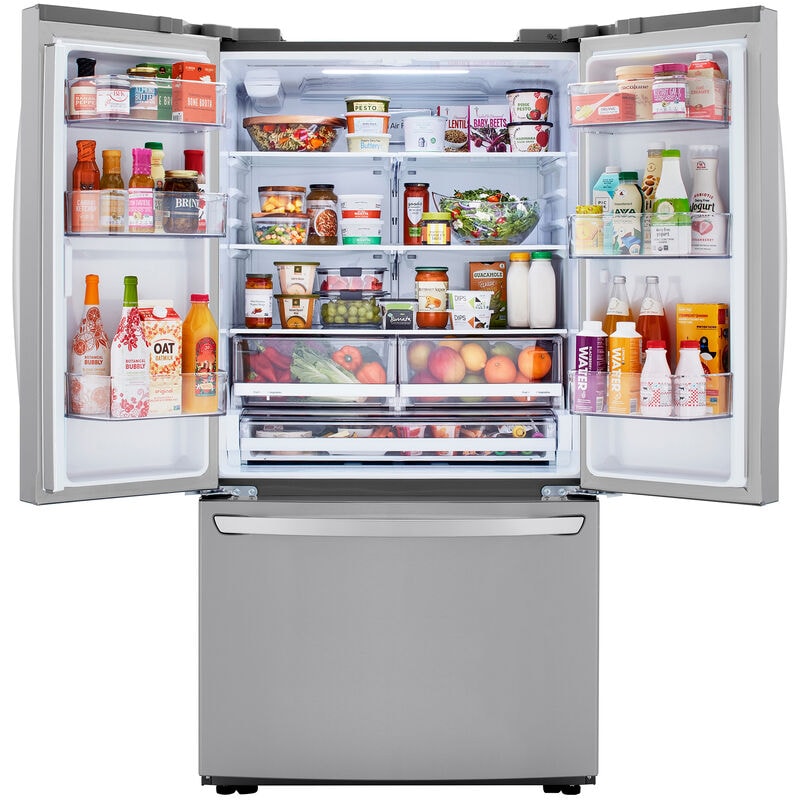 LG LRFCS29D6S 36 in. 28.7 cu. ft. Smart French Door Refrigerator with Ice Maker - Stainless Steel