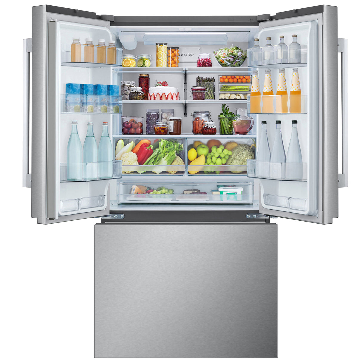 LG LRFLC2726S counter-depth French door refrigerator, product view 5