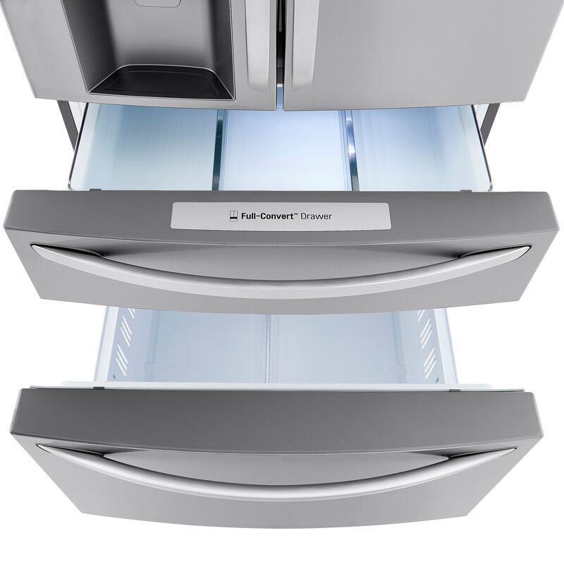 LG LRMXS3006S 36 in. 29.5 cu. ft. Smart 4-Door French Door Refrigerator with Ice & Water Dispenser - Stainless Steel