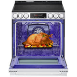 LG LSEL6333XE 30 in. 6.3 cu. ft. Smart Air-Fry Standard Convection Slide-In Electric Range with Radiant Burners - Printproof Stainless Steel