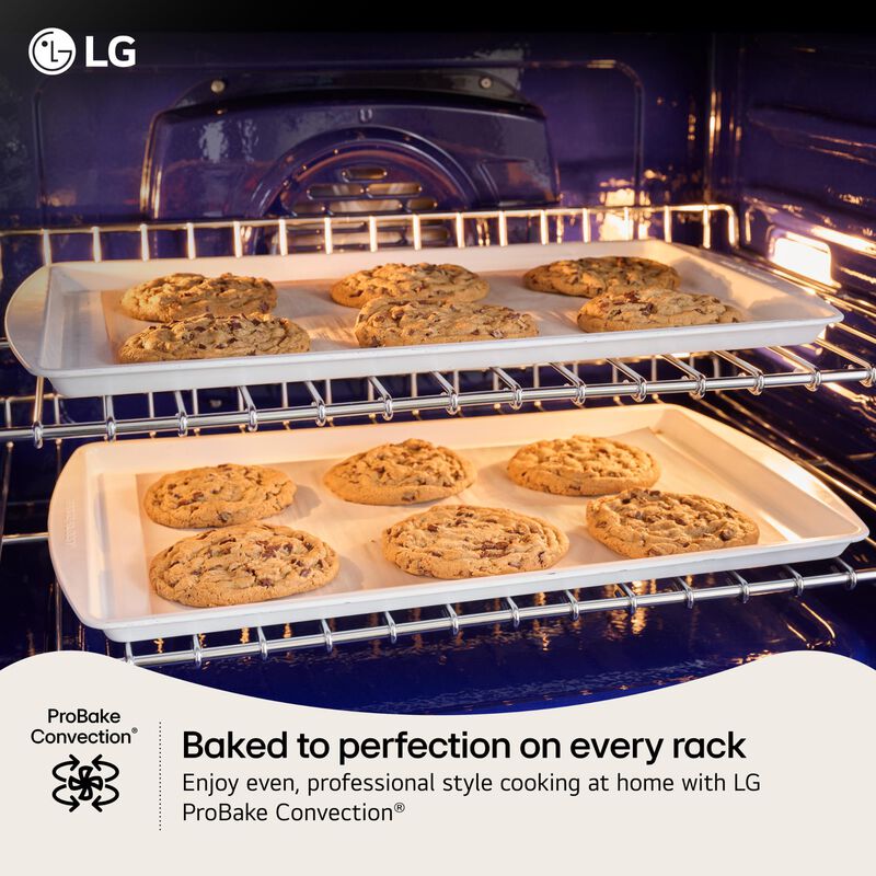 LG LSGL6337X 30 in. 6.3 cu. ft. Smart Air-Fry True European Convection Slide-In Gas Range with 5 Sealed Burners & Griddle - PrintProof Stainless Steel
