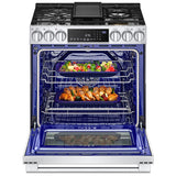 LG LSGS6338F InstaView 30 in. 6.3 cu. ft. Smart Air Fry True European Convection Slide-In Gas Range with 5 Sealed Burners & Griddle - Stainless Steel