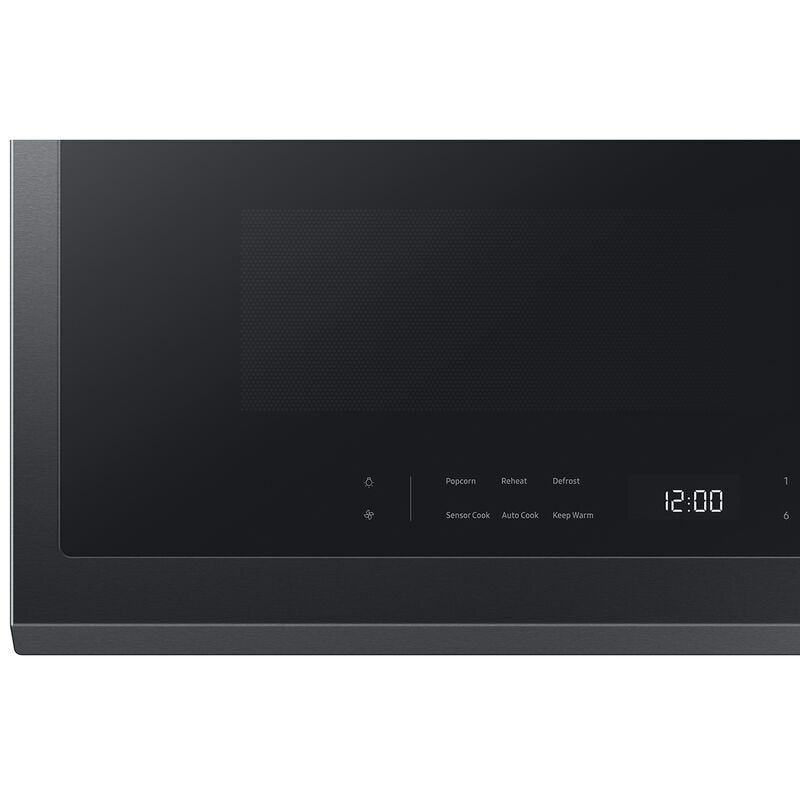 Samsung ME21DG6300MT 30 in. 2.1 cu. ft. 1000W Smart Over-the-Range Microwave with 400 CFM & Sensor Cooking - Matte Black Steel