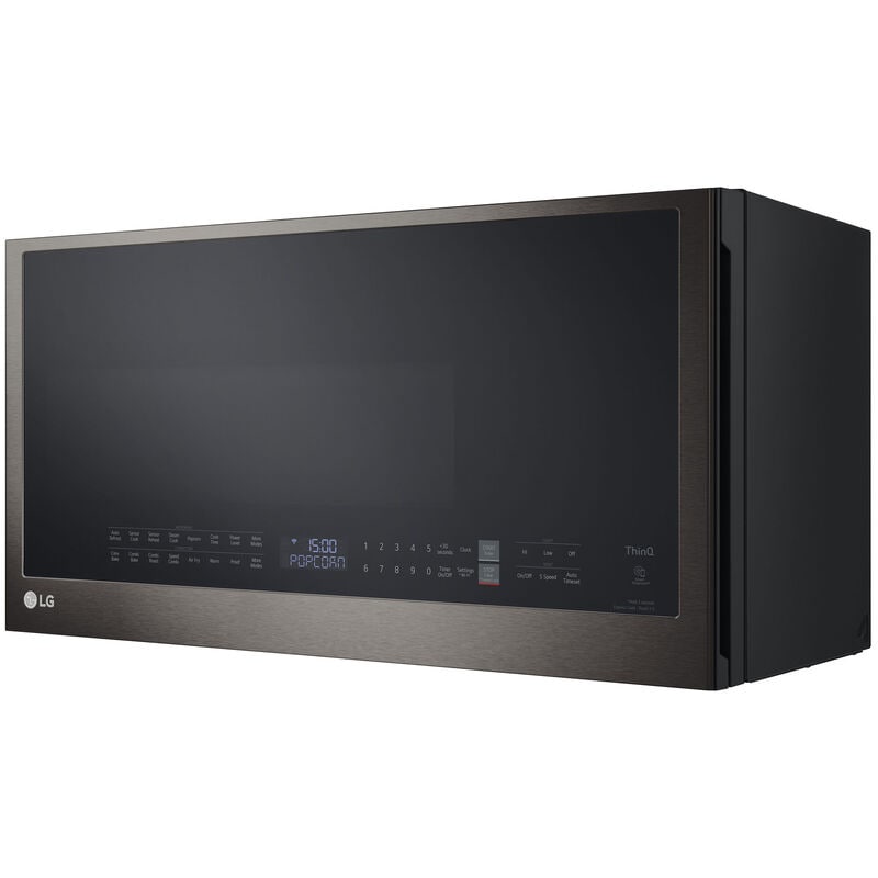 LG MHEC1737D 30 in. 1.7 cu. ft. 950W Smart Over-the-Range Microwave with 300 CFM, Convection & Sensor Cooking - PrintProof Black Stainless Steel