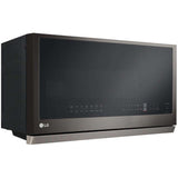 LG MVEL2137D 30 in. 2.1 cu. ft. 1050W Smart Over-the-Range Microwave with 400 CFM & Sensor Cooking - PrintProof Black Stainless Steel