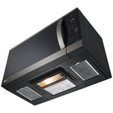 LG MVEM1825D 30 in. 1.8 cu. ft. 1000W Smart Over-the-Range Microwave with 300 CFM & Sensor Cooking - PrintProof Black Stainless Steel