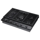 Samsung NA30N6555TG 30 in. 5-Burner Smart Natural Gas Cooktop with Griddle, Simmer Burner & Power Burner - Black Stainless