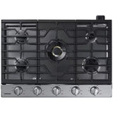 Samsung NA30N7755TG 30 in. 5-Burner Smart Natural Gas Cooktop with Griddle, Simmer Burner & Power Burner - Black Stainless