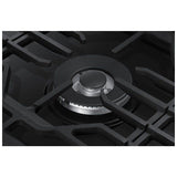 Samsung NA36N6555TG 36 in. 5-Burner Smart Natural Gas Cooktop with Griddle, Simmer Burner & Power Burner - Black Stainless