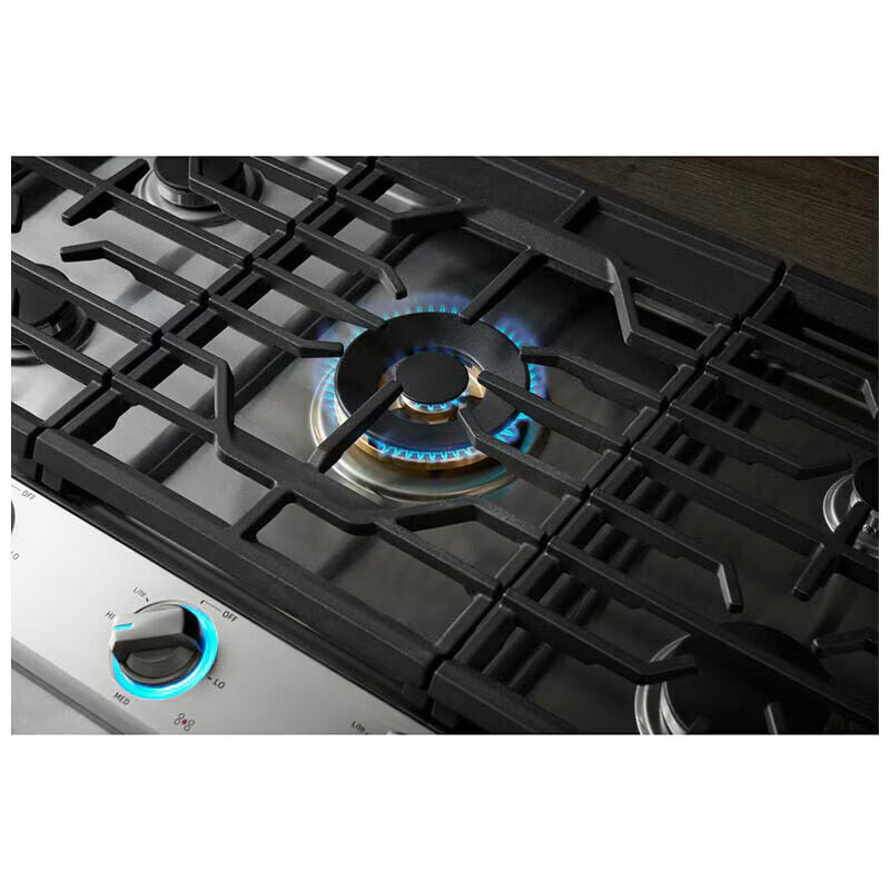 Samsung NA36N7755TS 36 in. 5-Burner Smart Natural Gas Cooktop with Griddle, Simmer Burner & Power Burner - Stainless Steel