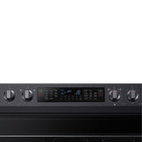 Samsung 30 in. 6.3 cu. ft. Smart Air Fry Standard Convection Double Oven Electric Range with Radiant Burners & Griddle - Black Stainless