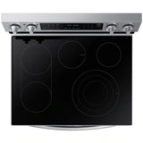 Samsung 30 in. 6.3 cu. ft. Smart Air Fry Standard Convection Double Oven Electric Range with Radiant Burners & Griddle - Stainless Steel