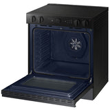 Samsung NSE6DG8502MT Bespoke 30 in. 6.3 cu. ft. Smart Air Fry True European Convection Slide-In Electric Range with Smoothtop Burners - Matte Black Steel