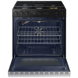 Samsung NSG6DG8700SR Bespoke 30 in. 6 cu. ft. Smart Air Fry True European Convection Slide-In Gas Range 5 Sealed Burners & Griddle - Stainless Steel