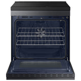 Samsung NSI6DG9500MT Bespoke 30 in. 6.3 cu. ft. Smart Air Fry True European Convection Slide-In Electric Range with 4 Induction Burners - Matte Black Steel