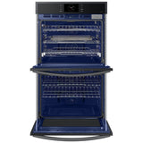 Samsung NV51CG600DMT 30 in. 10.2 cu. ft. Smart Top Control SteamElectric Double Wall Oven with Dual Convection - Matte Black