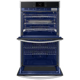 Samsung NV51CG600DSR 30 in. 10.2 cu. ft. Smart Top Control SteamElectric Double Wall Oven with Dual Convection - Stainless Steel