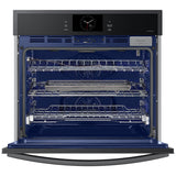 Samsung NV51CG600SMT 30 in. 5.1 cu. ft. Smart Steam Electric Single Wall Oven with Dual Convection - Matte Black