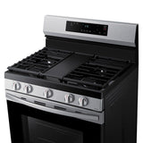 Samsung 30 in. 6 cu. ft. Smart Gas Range with 4 Sealed Burners & Griddle - Stainless Steel